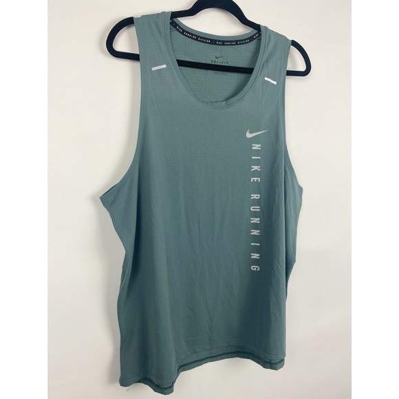 Nike Mens Miler Run Division Tank Hybrid Top XL Hasta Running Lightweight - Picture 4 of 10